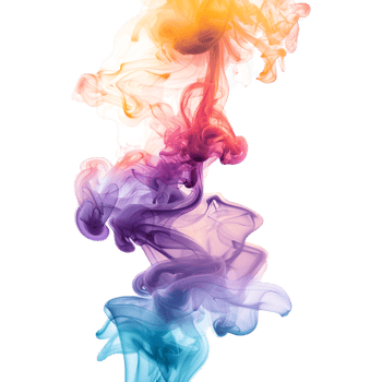 Colorful Smoke Cloud on Transparent Background png