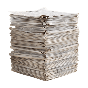 Stack of Old Papers on Transparent Background png