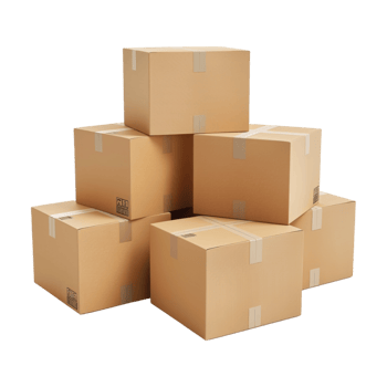 Boxes Stack for Delivery on Transparent Background png
