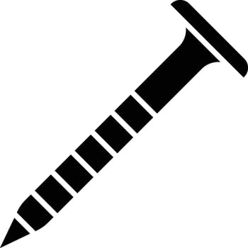 Nail solid glyph illustration vector