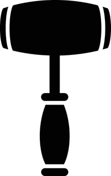 Mallet solid glyph illustration vector