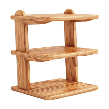 Wooden Menu Stand on Transparent Background png