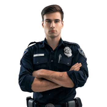 Male Policeman on Transparent Background png