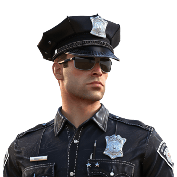 Male Policeman on Transparent Background png