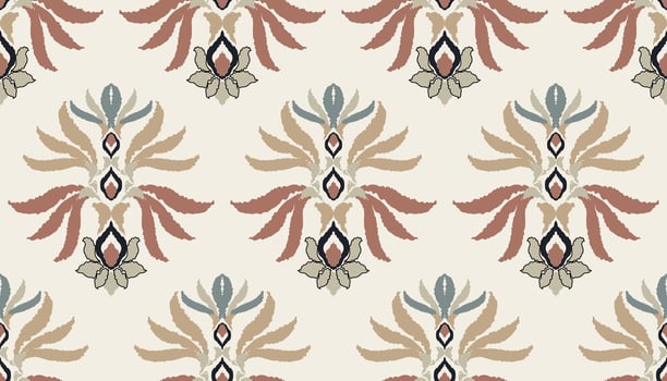 Ikat tribal Indian seamless pattern. Ethnic Aztec fabric carpet mandala ornament native boho chevron textile.Geometric African American oriental traditional illustrations. Embroidery style. vector