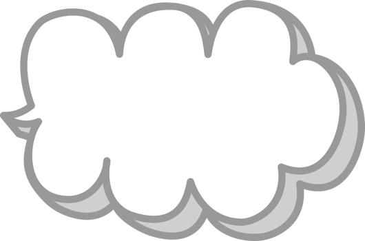 3d hand draw black and white color speech bubble balloon, icon sticker memo keyword planner text box banner png