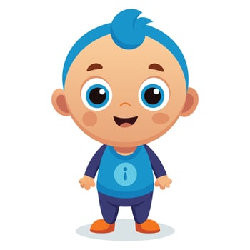 Cute Baby Boy Cartoon Art vector