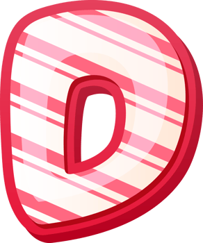 Candy Alphabet Letter D png