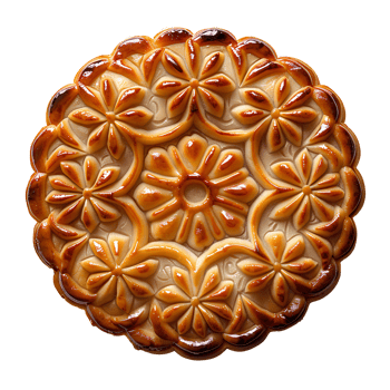 Mooncake . Mooncake for Mid-Autumn festival top view . mooncake for moon festival flat lay isolated. Mooncake festival snack . Chinese cuisine png