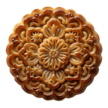 Mooncake . Mooncake for Mid-Autumn festival top view . mooncake for moon festival flat lay isolated. Mooncake festival snack . Chinese cuisine png