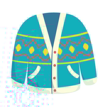 Winter Knit Cloth Set Cardigan vector