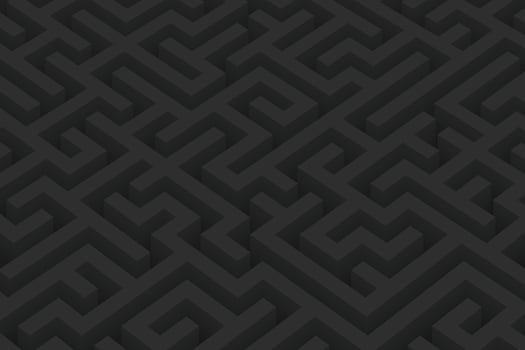 A sleek dark geometric pattern with a maze-inspired design offering an elegant and contemporary backdrop or wallpaper vector