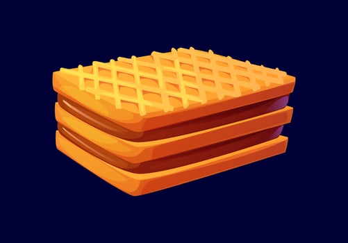 Cartoon wafer confectionery and sweet pastry vector