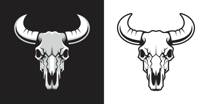 Bull Skull Mascot Illustration vector