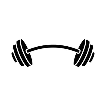 dumbbell icon design template simple and clean vector