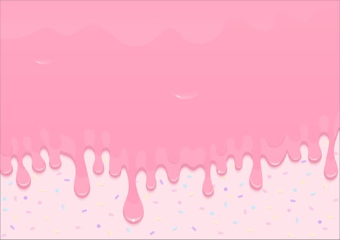 Pink liquid melting on light pink background vector