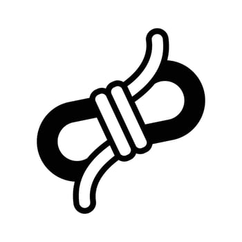 Get tied up in creativity with our Rope Icon Perfect for rugged and outdoorthemed designs. vector