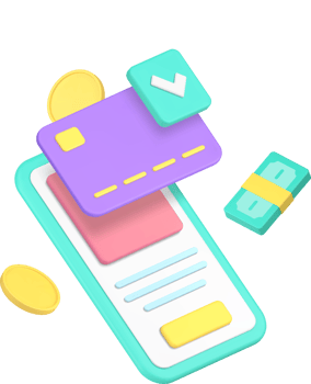 Online banking digital wallet financial smartphone application 3d icon png