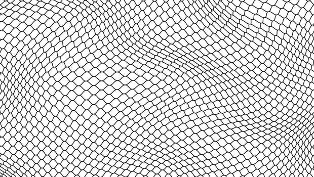 Curved net. Design for sportswear or equipment like soccer goals, volleyball nets, basketball hoops, hockey nets, and athletic gear. vector