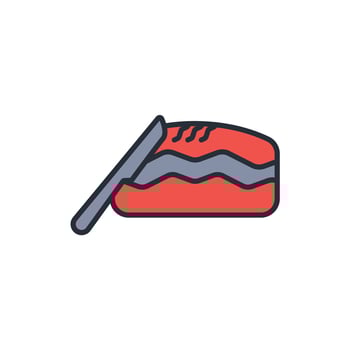sandwich icon. .Editable stroke.linear style sign for use web design,logo.Symbol illustration. vector