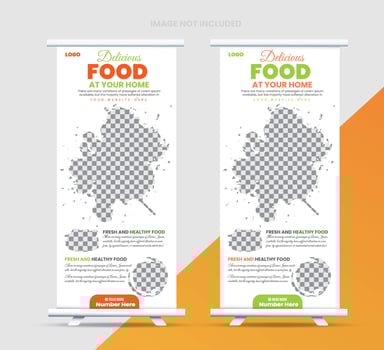 Food menu and restaurant Instagram story template vector