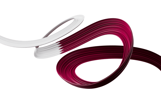 Qatar flag Ribbon 3d illustration png