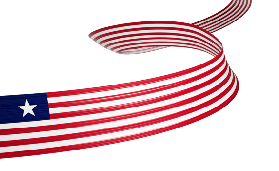 3d Flag Of Liberia 3d Shiny Waving Liberia Ribbon Flag 3d Illustration png
