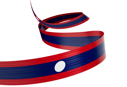 3d Flag Of Laos 3d Shiny Waving Laos Ribbon Flag 3d Illustration png