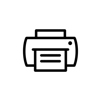 Printer icon with simple and modern design for web png