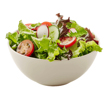 A garden salad served in a bowl isolated against a transparent background for crisp presentation png