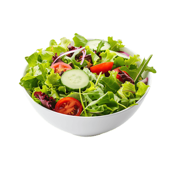 A garden salad served in a bowl isolated against a transparent background for crisp presentation png