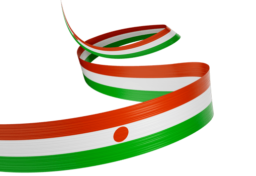 3d Flag Of Niger 3d Shiny Waving Niger Ribbon Flag 3d Illustration png