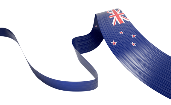 3d Flag Of New Zealand 3d Shiny Waving New Zealand Ribbon Flag 3d Illustration png