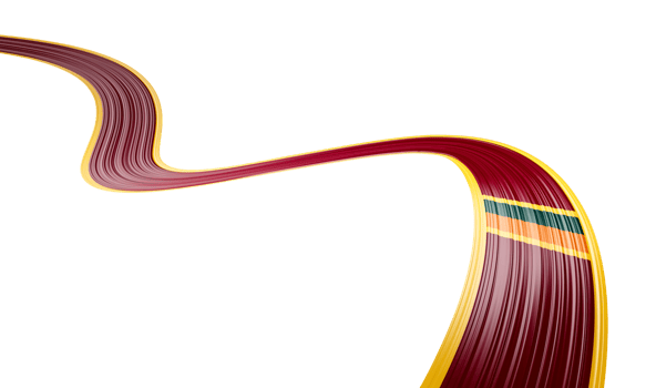 Sri Lanka flag ribbon, 3d illustration png