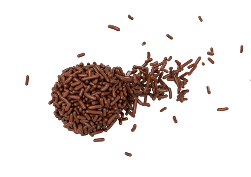 Spread Out Brigadeiro Brazilian Dessert Ball Made Of Chocolate Sprinkles or Meises 3D Illustration png