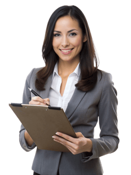 Female Hold Clipboard Realistic png