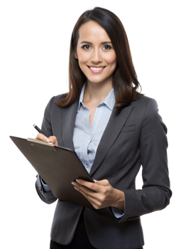 Female Hold Clipboard Realistic Image png