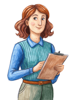 Female Hold Clipboard Hand Drawn Design png