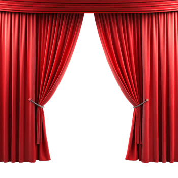 Red Curtains Realistic Photo png