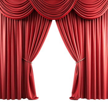 Red Curtains Realistic Object png