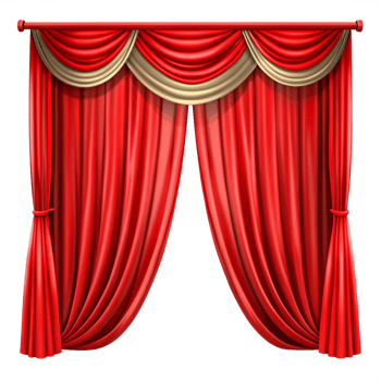 Red Curtain Illustration Decoration png