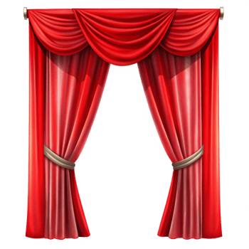 Red Curtain Illustration Art png