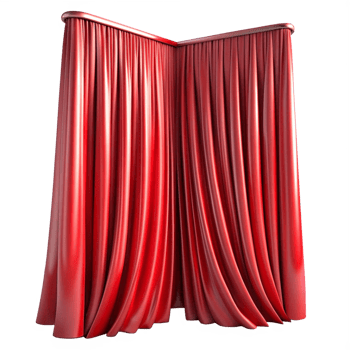Red Curtains 3d Style png