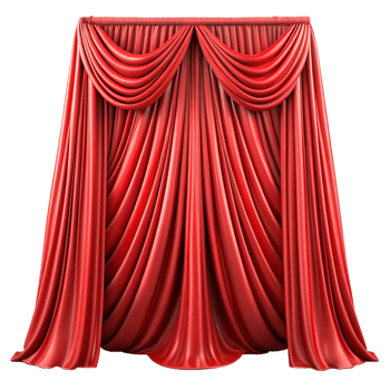 Red Curtains 3d Concept png
