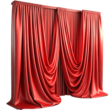 Red Curtains 3d Design png