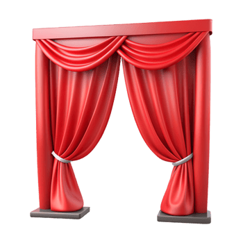 Red Curtain 3d Graphic png