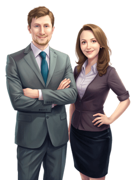 Business Men and Women Illustration Concept png