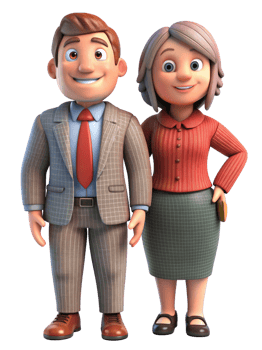 Business Men and Women 3d Asset png