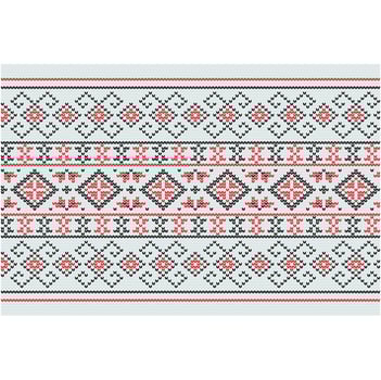 Ukrainian ornament. Imitation of knitted fabric. Illustration. Can be used for backgrounds, patterns, covers, souvenirs, clothing, textiles and other layouts. vector
