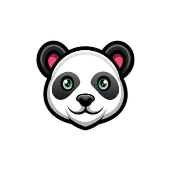 Elegant Panda Head Illustration vector